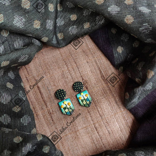 Handmade floral cluster pendant
