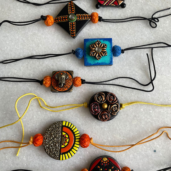Terracotta Rakhis (set of 5)