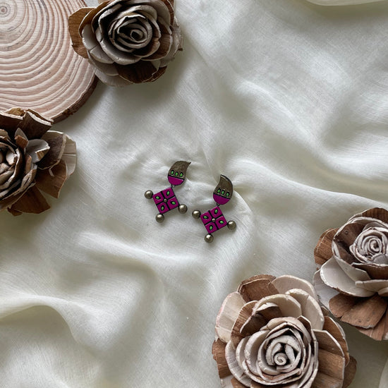 2 Step Terracotta Danglers